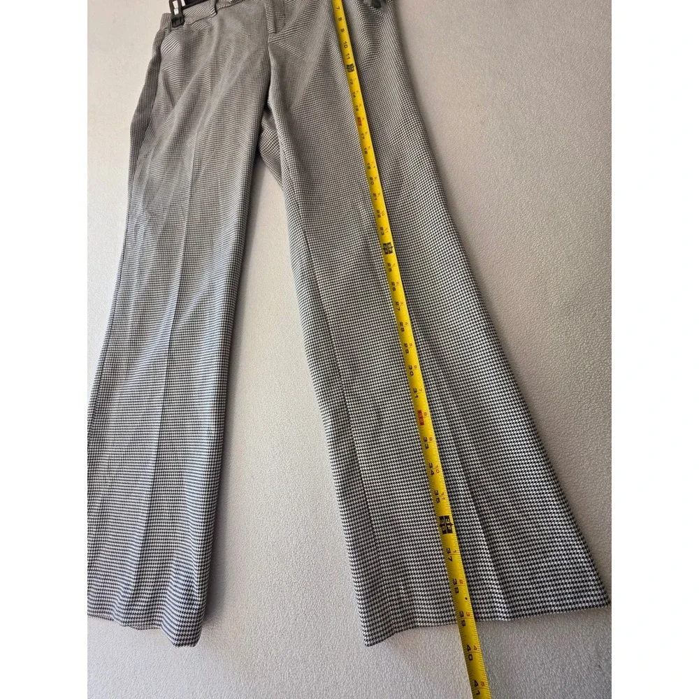 Lauren Ralph Lauren Petite 8P Pants Black White Houndstooth Wide Leg TrousersNWT